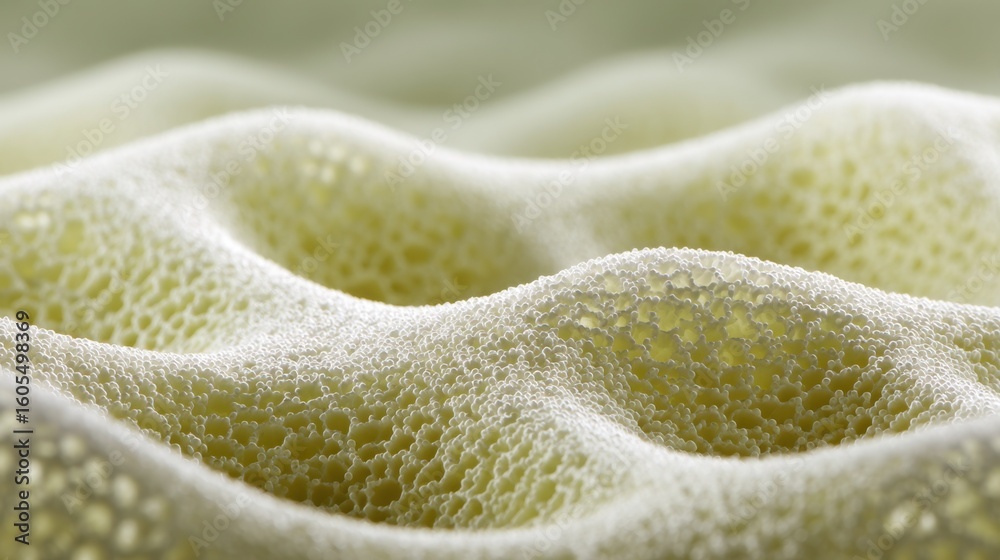 Poster macro view of a silicone surface texture illustrating tiny intricate patterns that enhance breathabi