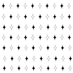 black and white stars