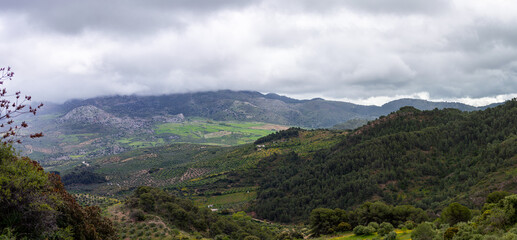 Guarda Forestal viewpoint is natural area of ​​great scenic beauty located in the municipality of El Burgo in the province of Malaga, Spain