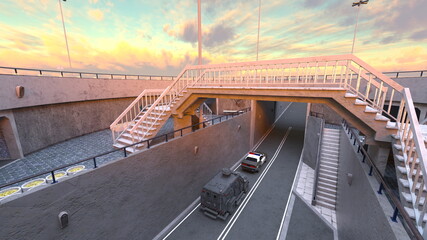 パトカー　3DCGレンダリング © tsuneomp