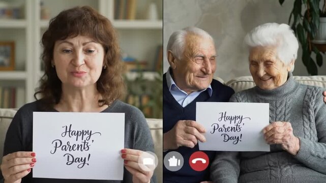 Virtual Parents' Day Celebration Love and Connection Across the Miles on a Special Day. mp4