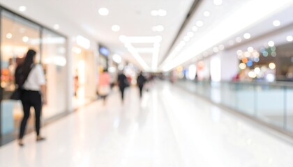 Fototapeta premium Blurred view of a shopping mall interior