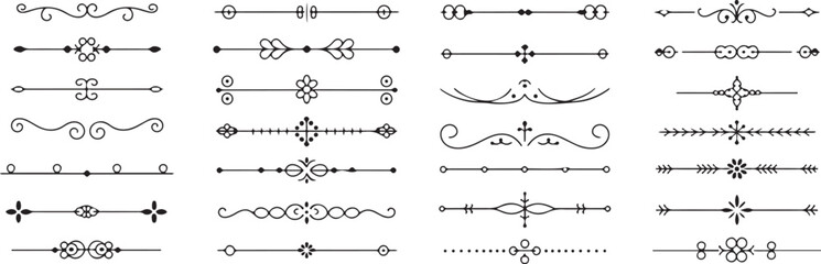 intricate vector borders and dividers for invitations and design projects in ai, eps, jpeg, and png formats