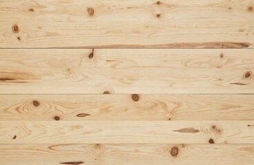 Naklejka premium Light brown wooden planks background texture with natural grain and knots. This seamless timber surface, suitable for interior design, showcases aged rustic charm and construction detail.