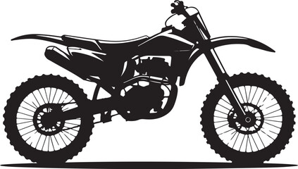 Obraz premium Off-Road Motorcycle Clipart | Bold Black Dirt Bike Icon