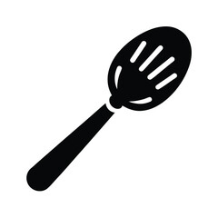 Chocolate Stir Spoon Icon Vector Illustration