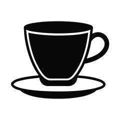 Cup And Saucer Set Icon Vector Illustration