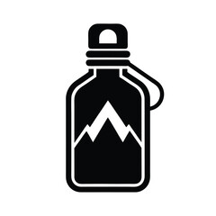 Hiking Bottle Holder Icon Vector Illustration