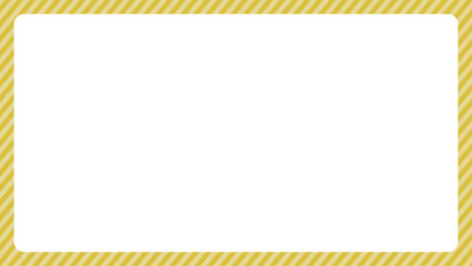 シンプルフレーム ストライプ イエロー