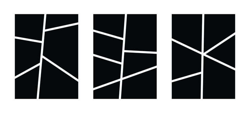 Comic Style Photo Frame Collage Template. 6 Panels