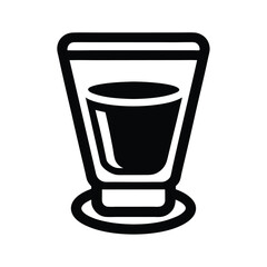Double Espresso Shot Icon Vector Illustration