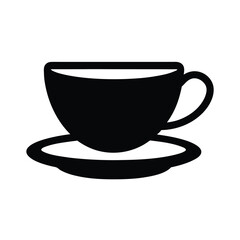 Tea Cup With Saucer Set Icon Vector Illustration