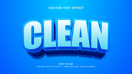 clean editable text effect 3d