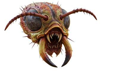 Antlike creature head closeup