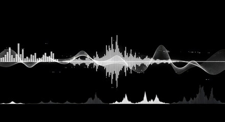 Abstract audio waveform