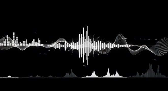 Abstract audio waveform