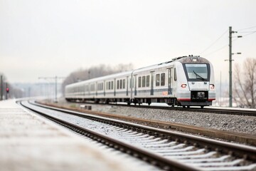 Obraz premium train on railway station