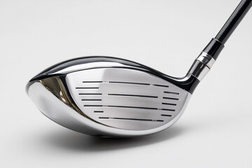 Golf club driver with sleek design and shiny finish