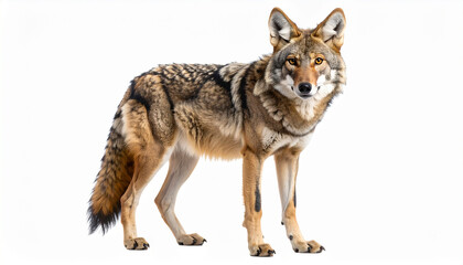 Fototapeta premium Coyote Isolated on White Background 128