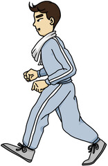 young man running