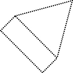 Dotted outline for triangle. Elements for design