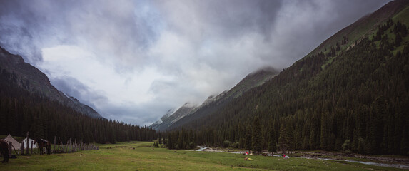panoramic view of the mountains