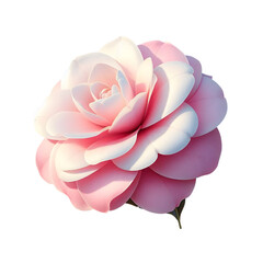 Whitte camilia flower on transparent background