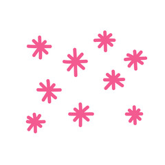 women's day pink stars doodle background
