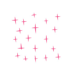 women's day pink stars doodle background