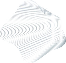 Circle and fluid forms with metallic silver. Modern design elements