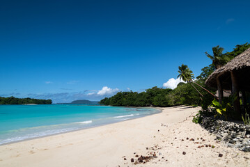 Explore the tranquil beaches and lush greenery of Port Olry village in Espiritu Santo, Vanuatu...