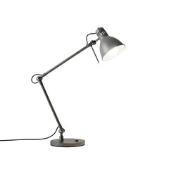 Modern Adjustable Gray Desk Lamp with Shade.