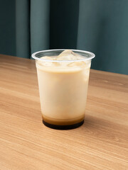 Plastic Cup Beverage Mockup without Logo on Table