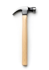 Classic claw hammer isolated on a white background for DIY and construction projects