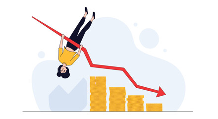 Financial downswing and market volatility impacting investor confidence and economic stability