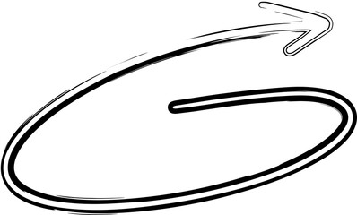 Hand drawn arrows brush. Design element