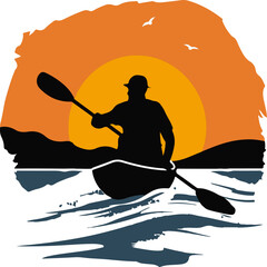 카약, 카누 일러스트