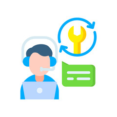 Customer Service flat color icon