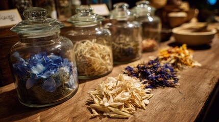 Herbal apothecary workshop enchanted forest visual collection rustic environment intimate perspective nature's remedies