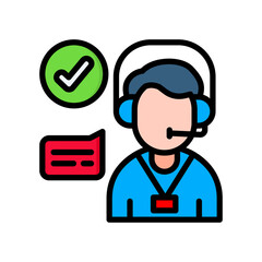 Agent lineal color icon