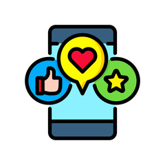 Social Media lineal color icon