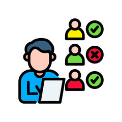 Survey lineal color icon