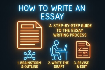 Guide to Essay Writing Steps Infographic for Academic Success and Composition