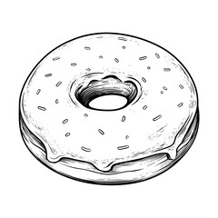 Doughnut coloring page