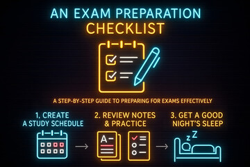 Comprehensive Exam Prep Infographic for Academic Success and Stress Reduction