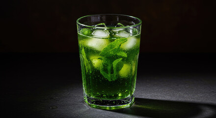 Refreshing Green Mint Cocktail Drink.