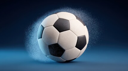 Fototapeta premium Soccer Ball Motion Blur, Football Action, Sports Game