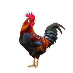 Colorful Rooster with Vibrant Plumage.
