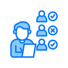Survey blue icon 