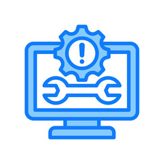 Troubleshooting blue icon 